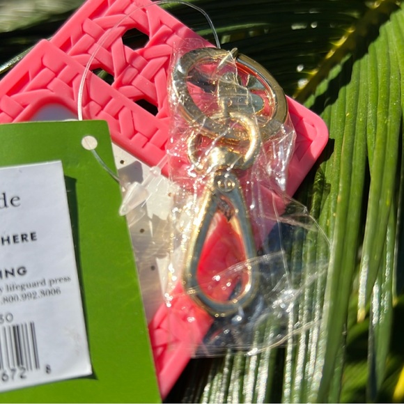 Kate Spade New York⚡️Id Badge Clip Key Chain, Coral Caning⚡️ - Picture 3 of 7
